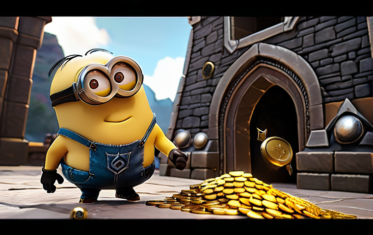 **
A League of Legends champion last-hitting a minion under tower. Focus on the timing and animation of the last hit. Include gold coins visually representing the gold earned.
**