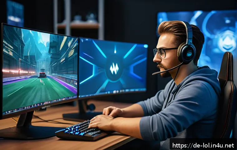 리그 오브 레전드 강의 추천 - A professional esports coach sitting in a modern gaming studio, analyzing detailed League of Legends...